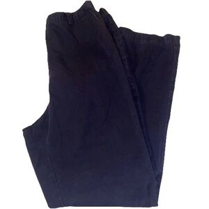 Lands End High Rise Straight Leg Pants Size 14 Navy